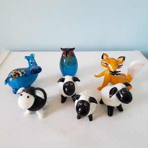 Pier 1 Animal Glass Figurines (ONE SET)